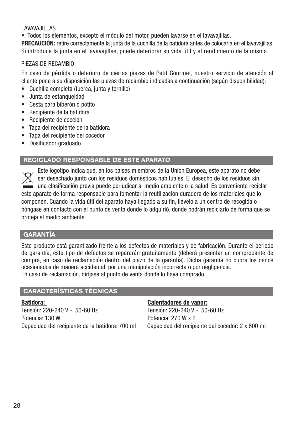 Terraillon Petit Gourmet Style User Manual | Page 26 / 68