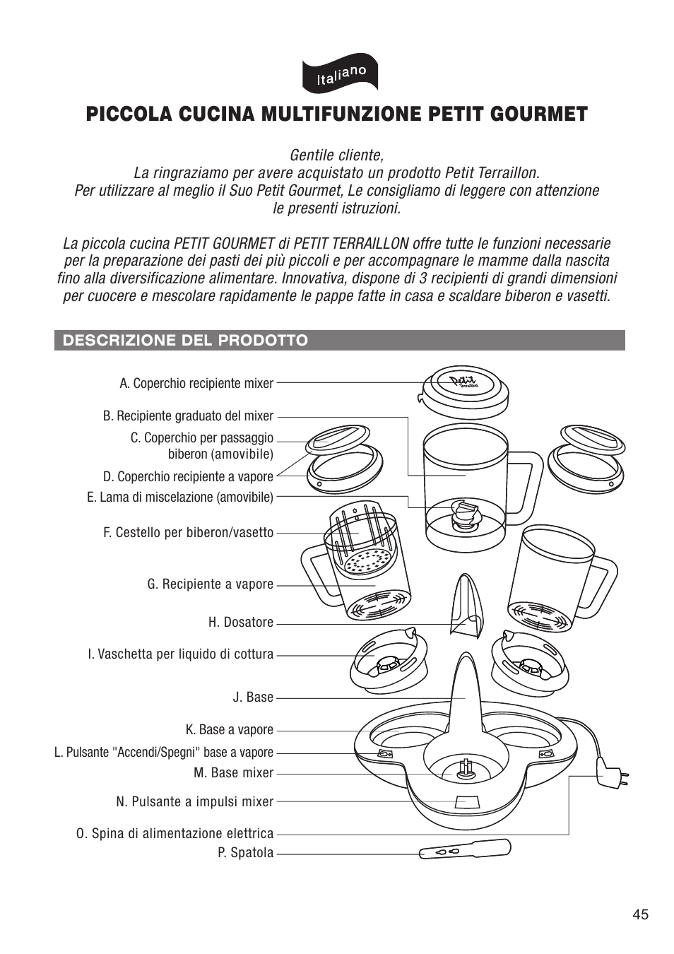 Piccola cucina multifunzione petit gourmet | Terraillon Petit Gourmet Style User Manual | Page 43 / 68