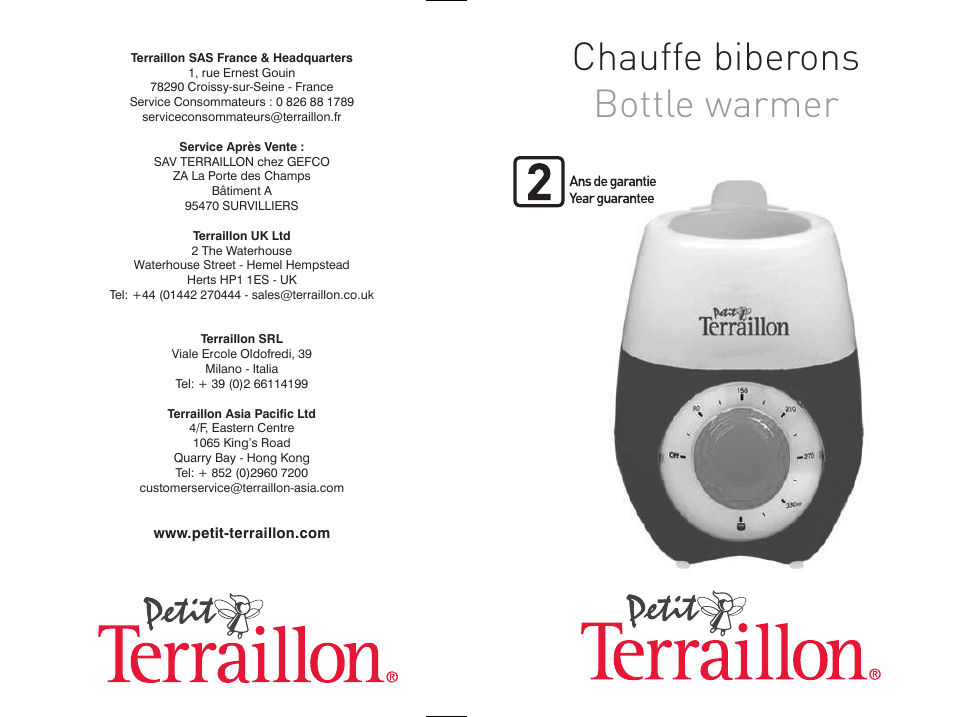 Terraillon Chauffe-Biberon User Manual | 12 pages