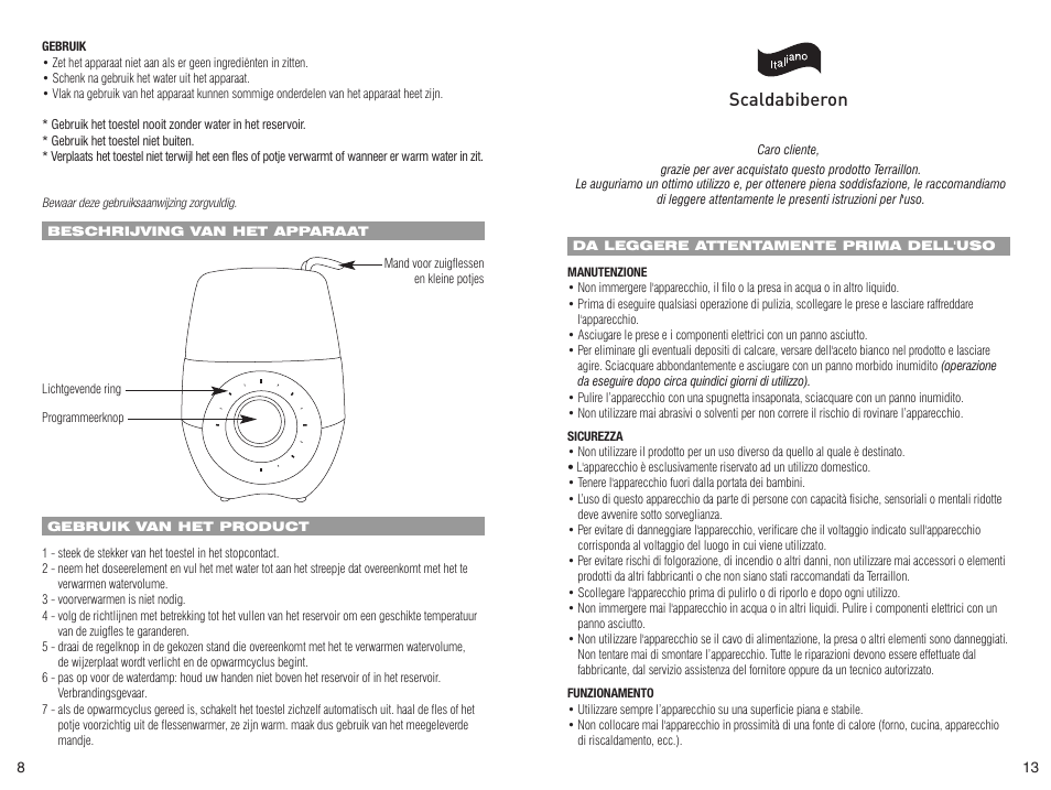 Scaldabiberon | Terraillon Chauffe-Biberon User Manual | Page 10 / 12