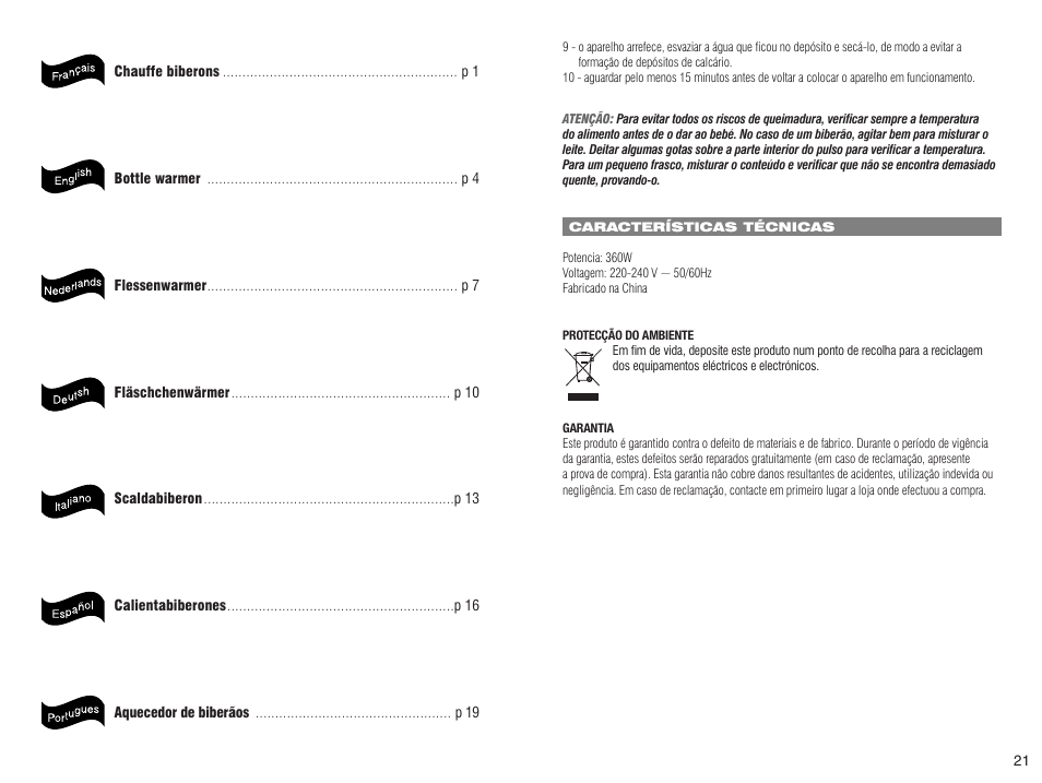 Terraillon Chauffe-Biberon User Manual | Page 2 / 12