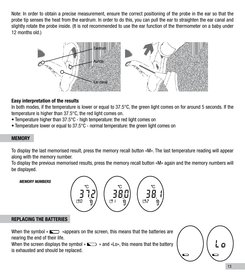 Terraillon Thermo Color User Manual | Page 13 / 52