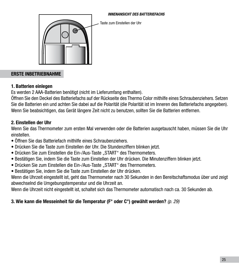 Terraillon Thermo Color User Manual | Page 25 / 52