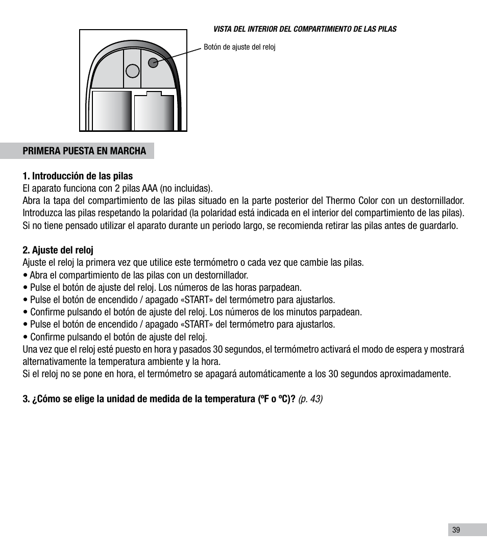 Terraillon Thermo Color User Manual | Page 39 / 52