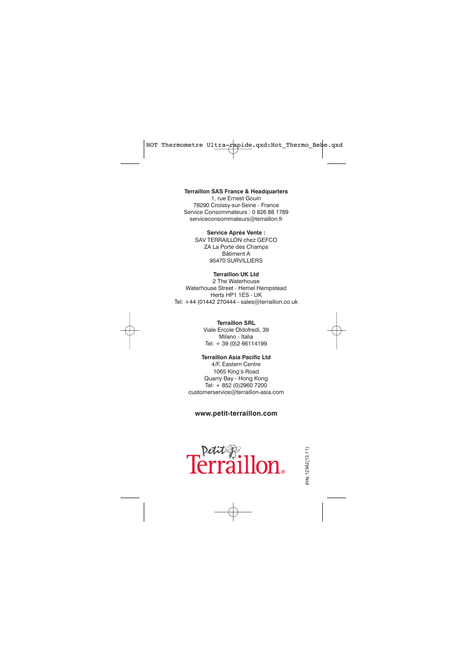 Terraillon Thermo Ultra Rapide User Manual | 18 pages