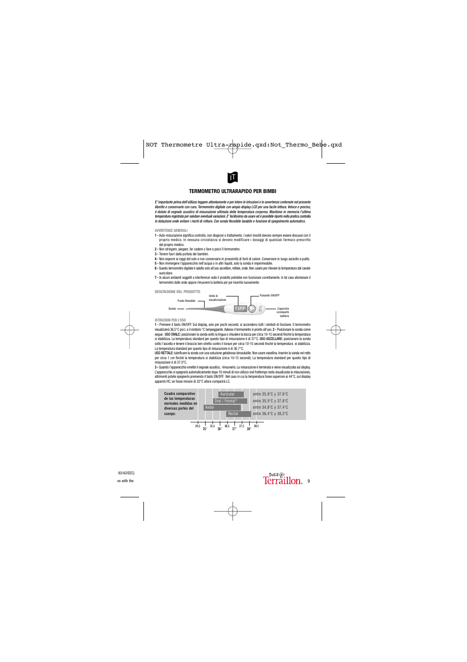 Terraillon Thermo Ultra Rapide User Manual | Page 10 / 18