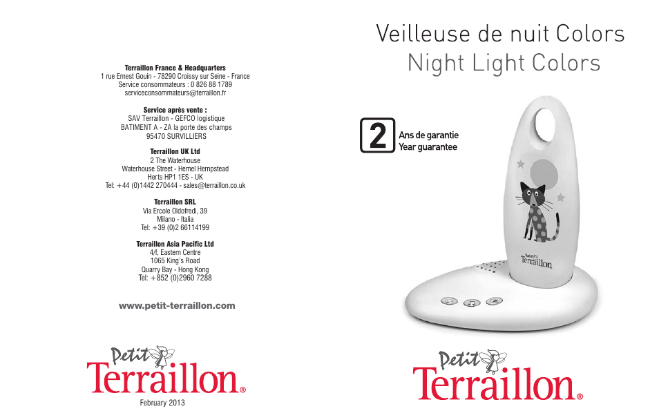 Terraillon Veilleuse Colors Anis User Manual | 22 pages