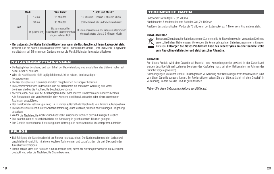 Terraillon Veilleuse Colors Anis User Manual | Page 12 / 22