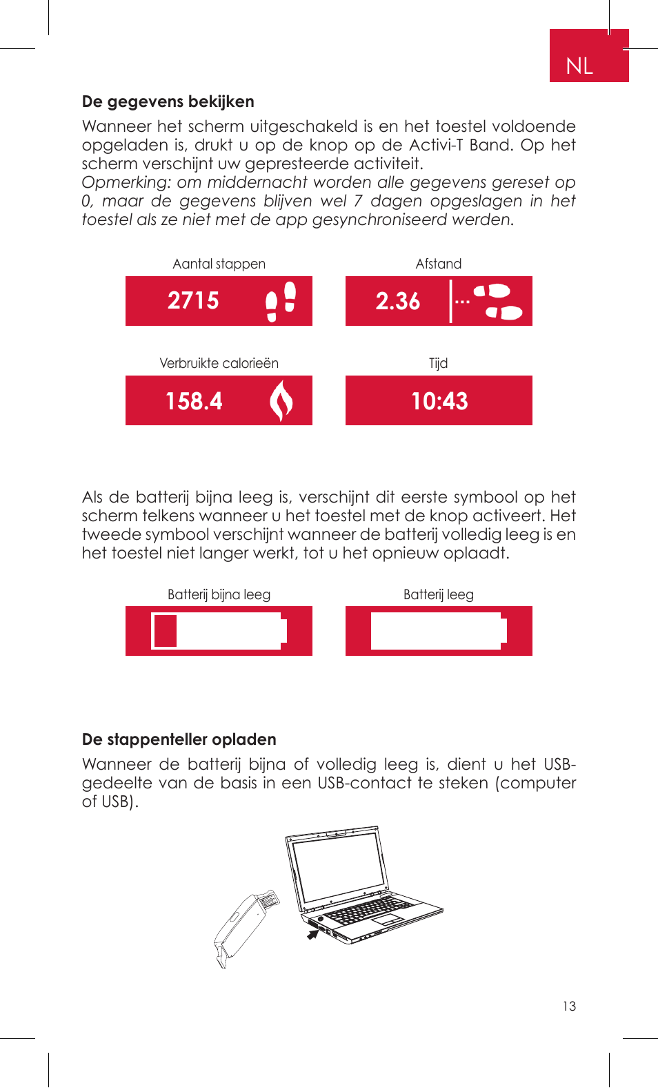 Terraillon Activi-T Band User Manual | Page 13 / 32