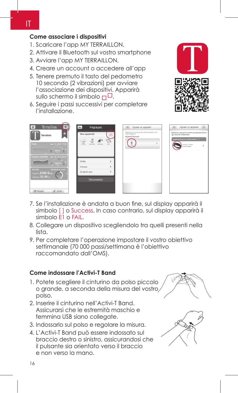 Terraillon Activi-T Band User Manual | Page 16 / 32