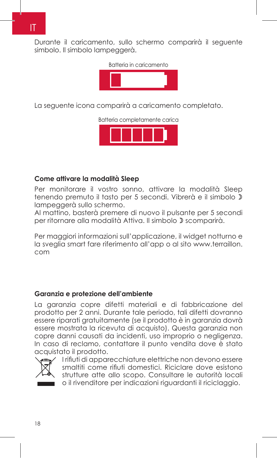 Terraillon Activi-T Band User Manual | Page 18 / 32