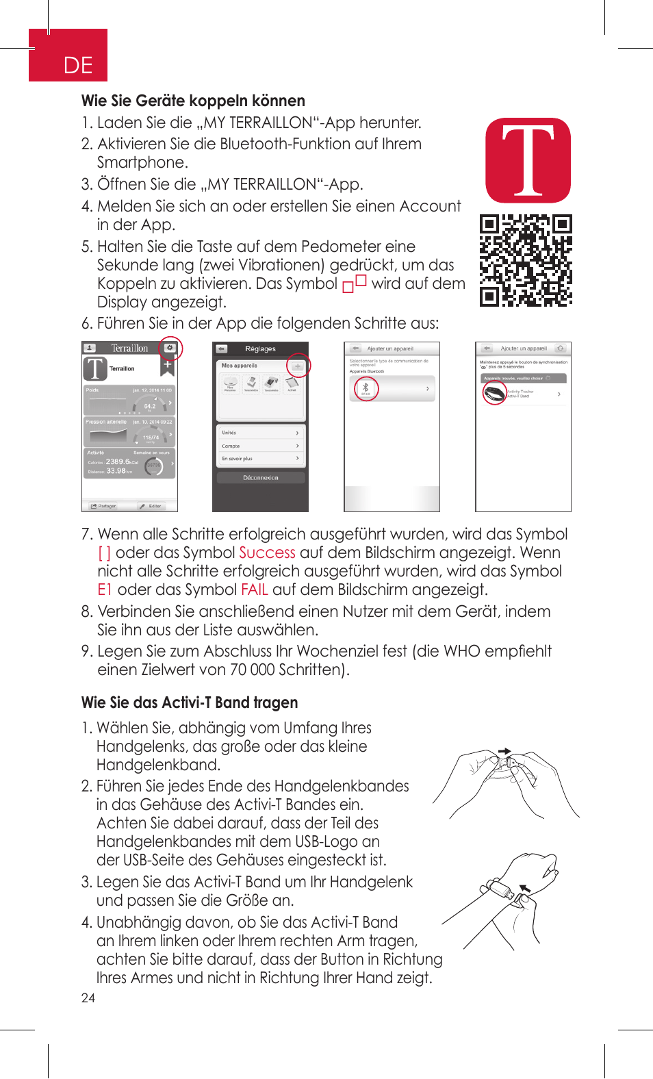 Terraillon Activi-T Band User Manual | Page 24 / 32