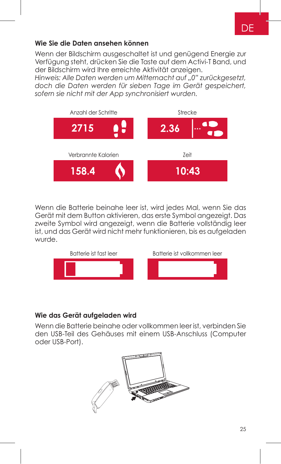 Terraillon Activi-T Band User Manual | Page 25 / 32