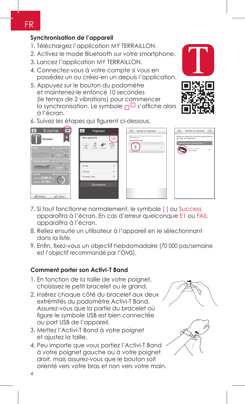 Terraillon Activi-T Band User Manual | Page 4 / 32
