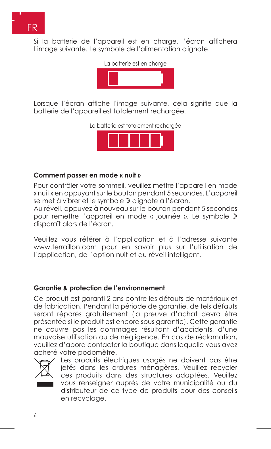 Terraillon Activi-T Band User Manual | Page 6 / 32