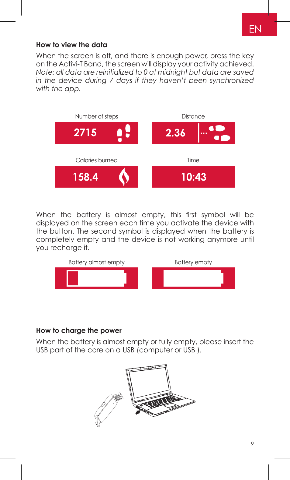 Terraillon Activi-T Band User Manual | Page 9 / 32