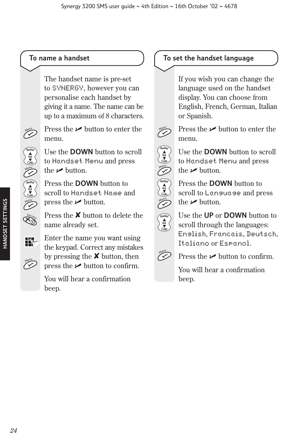 BT 3200 SMS User Manual | Page 26 / 48