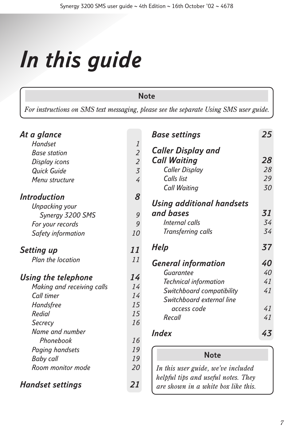 BT 3200 SMS User Manual | Page 9 / 48