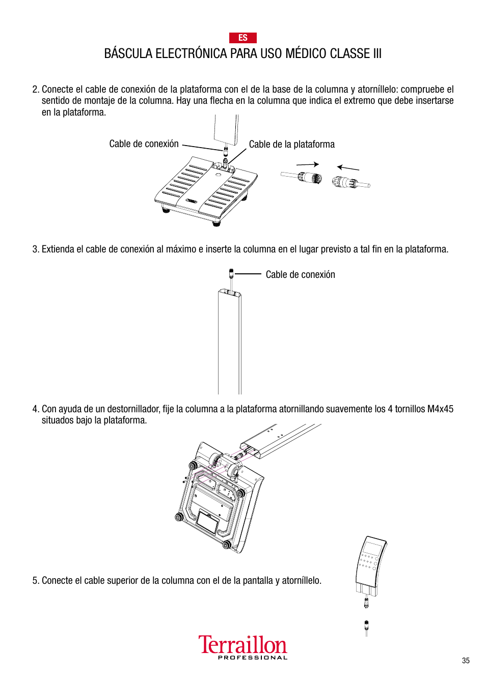 Báscula electrónica para uso médico classe iii | Terraillon TPRO 6300 User Manual | Page 35 / 46