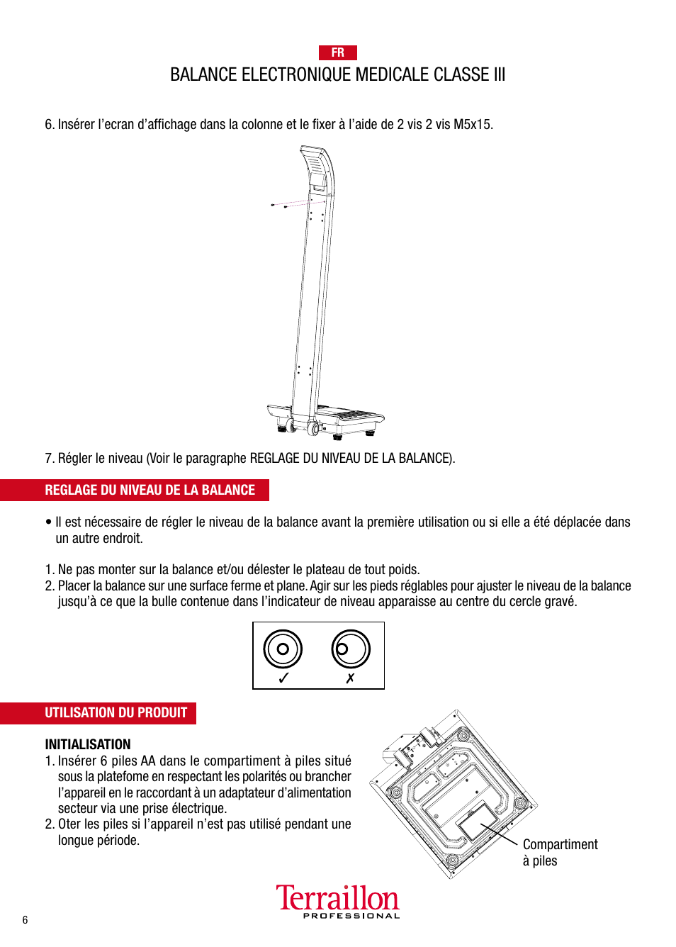 Balance electronique medicale classe iii | Terraillon TPRO 6300 User Manual | Page 6 / 46