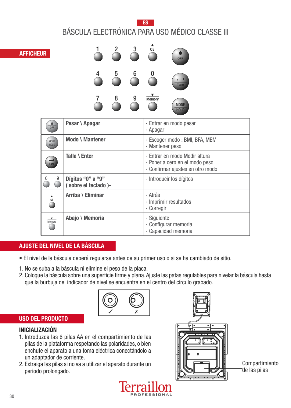 Terraillon TPRO 6200 User Manual | Page 30 / 40