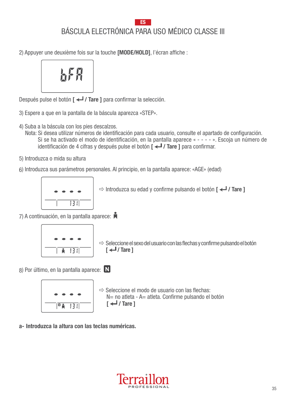 Terraillon TPRO 6200 User Manual | Page 35 / 40