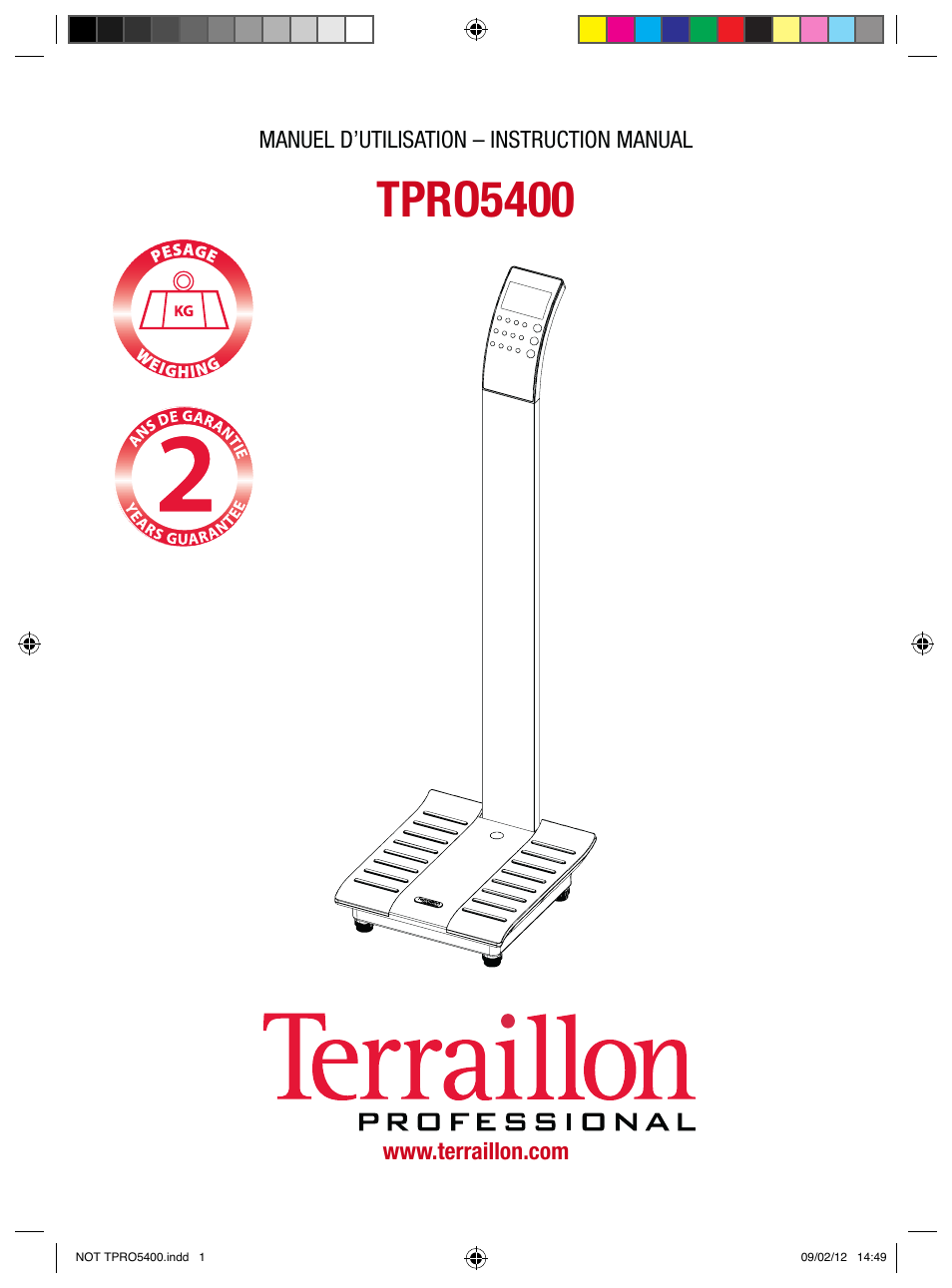 Terraillon TPRO 5400 User Manual | 34 pages