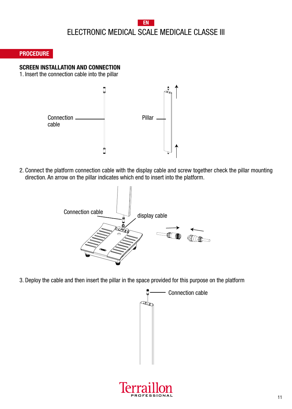 Electronic medical scale medicale classe iii | Terraillon TPRO 5300 User Manual | Page 11 / 22