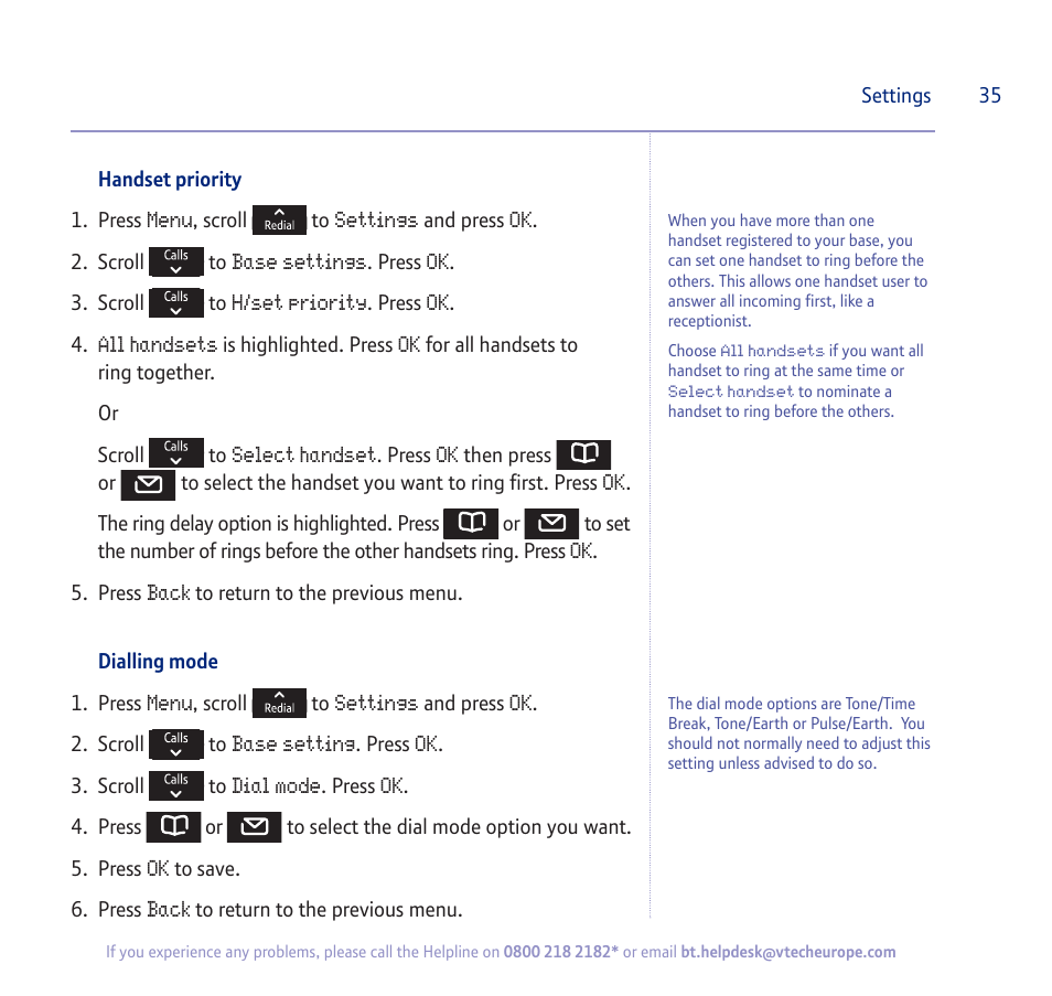 BT verve 450 User Manual | Page 35 / 80