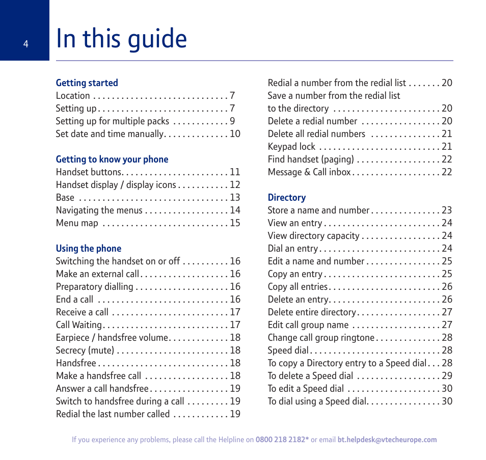 BT verve 450 User Manual | Page 4 / 80