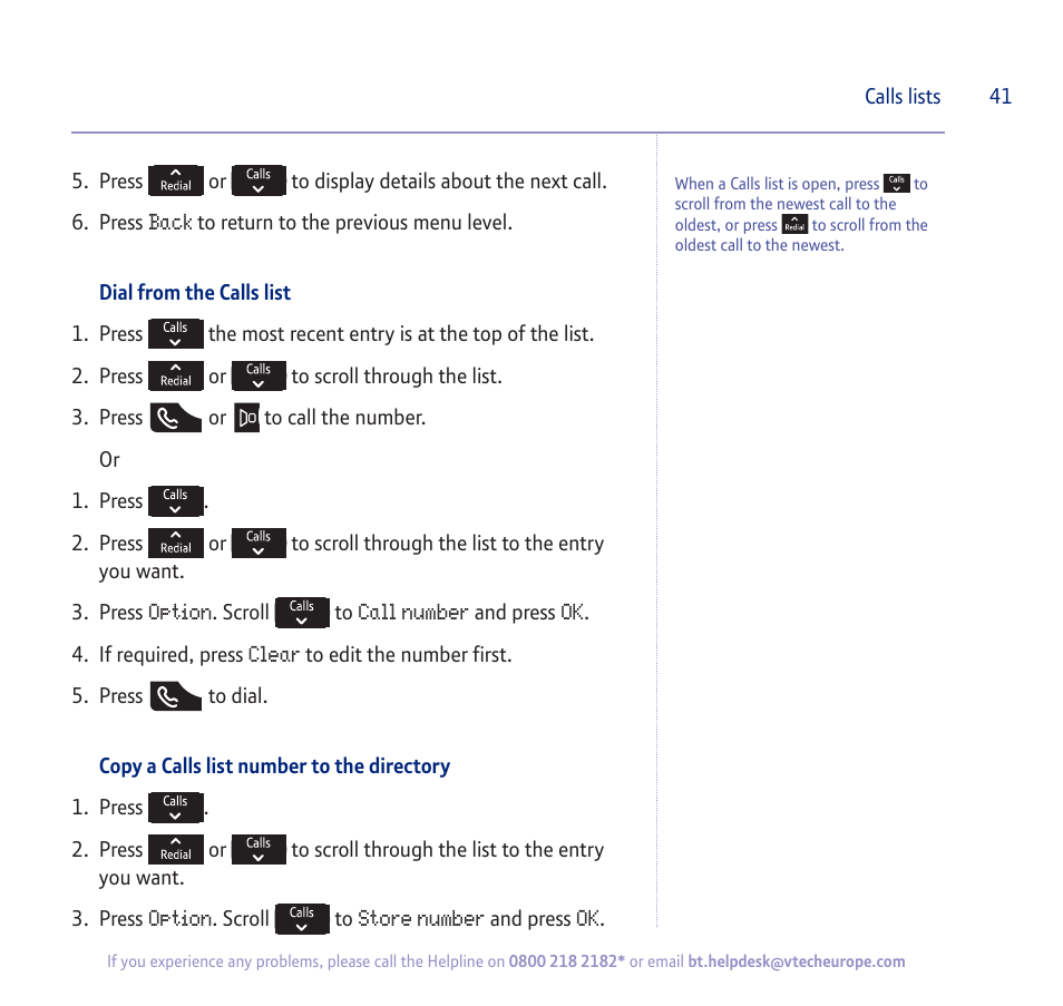 BT verve 450 User Manual | Page 41 / 80