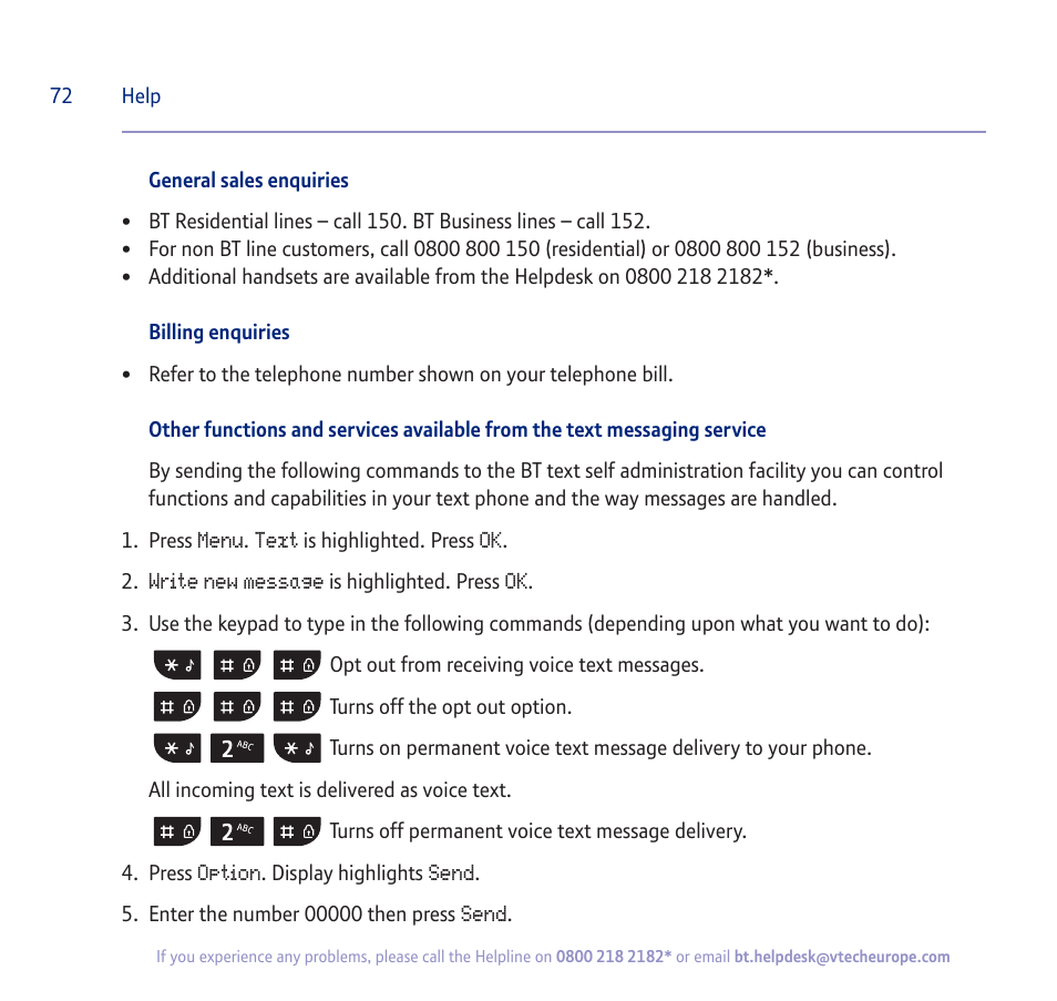 BT verve 450 User Manual | Page 72 / 80
