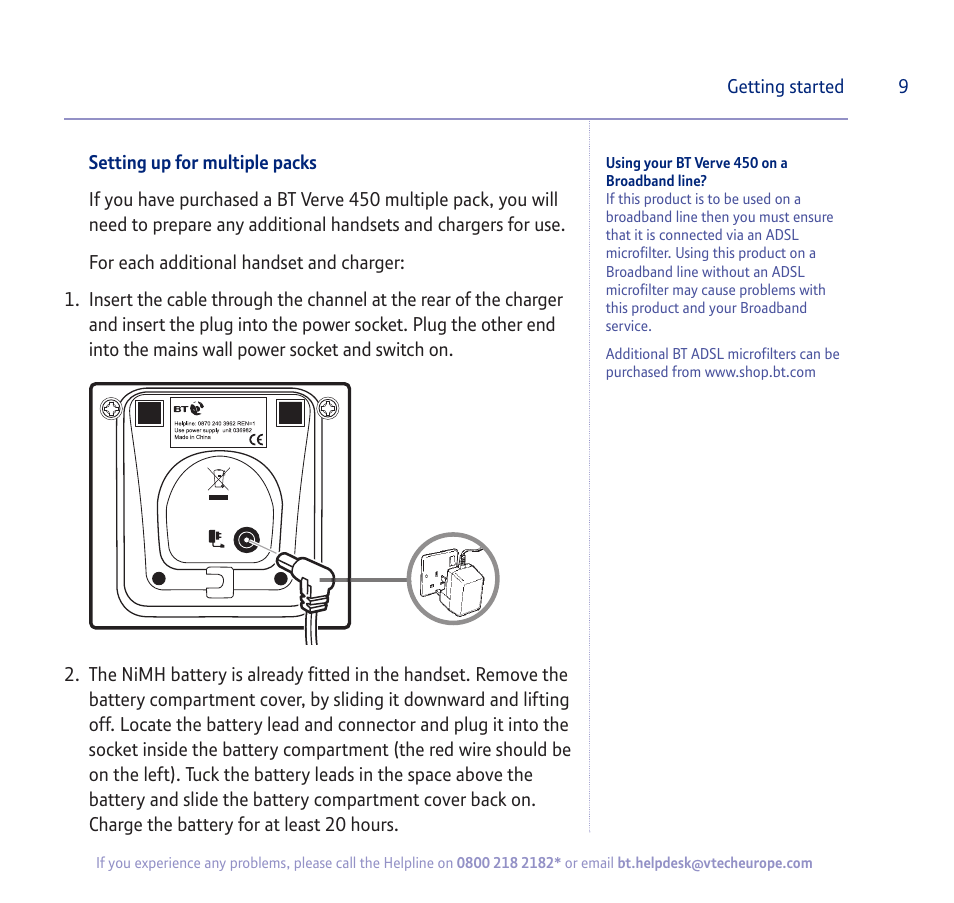 BT verve 450 User Manual | Page 9 / 80