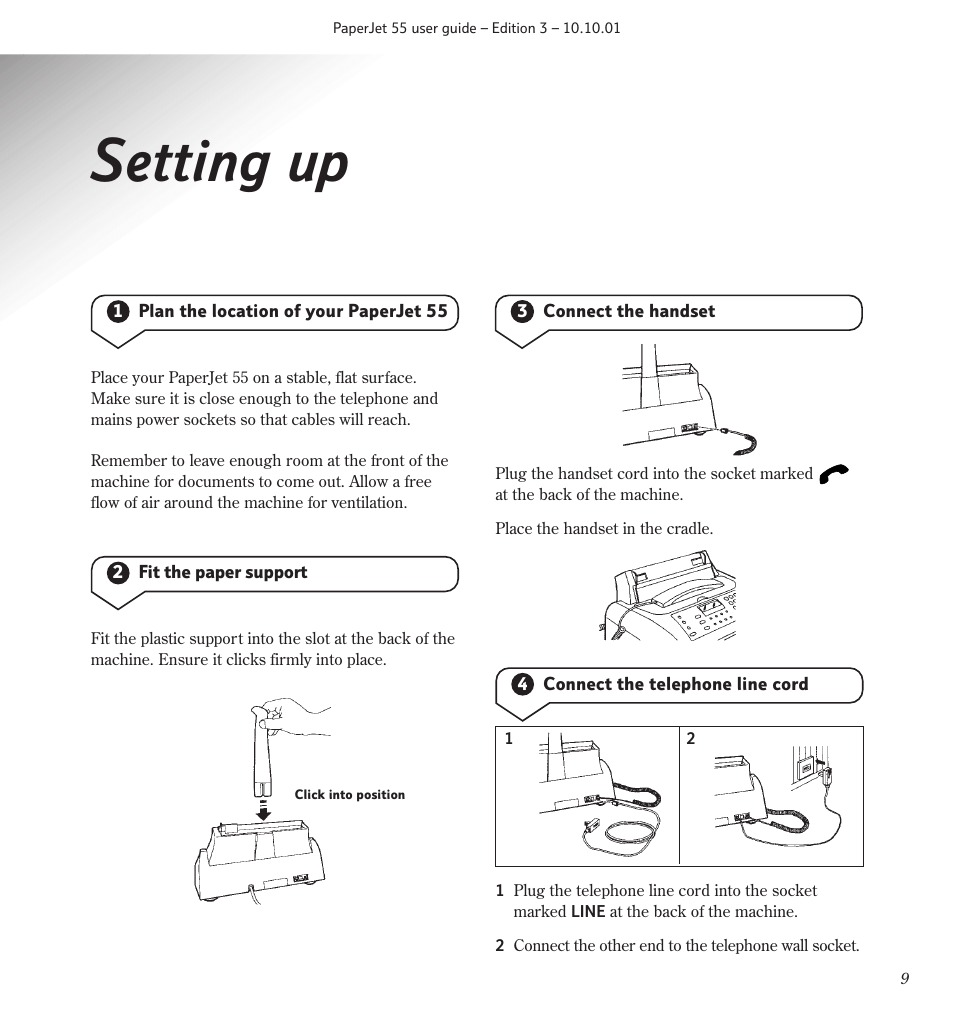 Setting up | BT 55 User Manual | Page 11 / 56