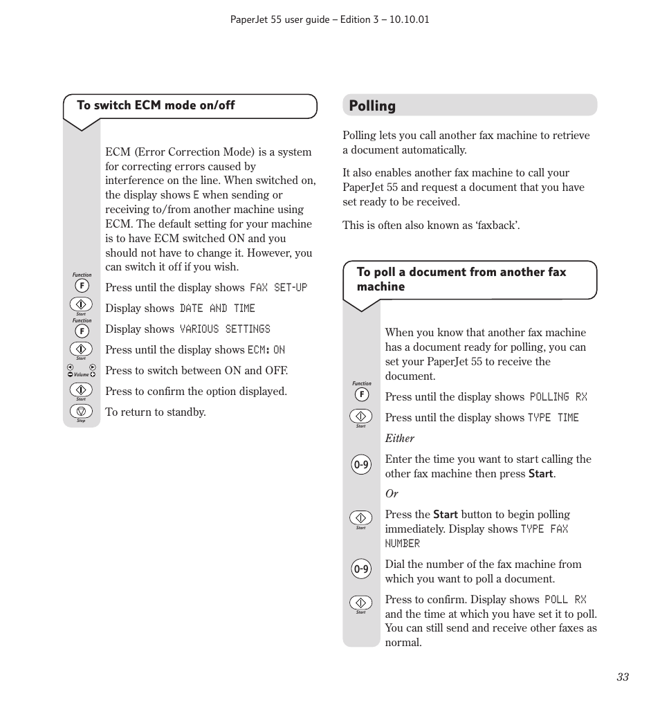 Polling | BT 55 User Manual | Page 35 / 56