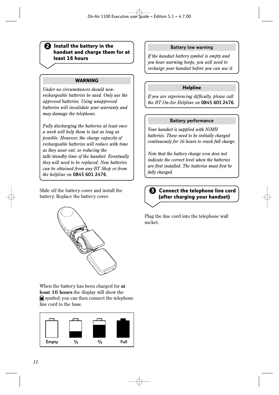BT classic 1100 Executive User Manual | Page 11 / 30