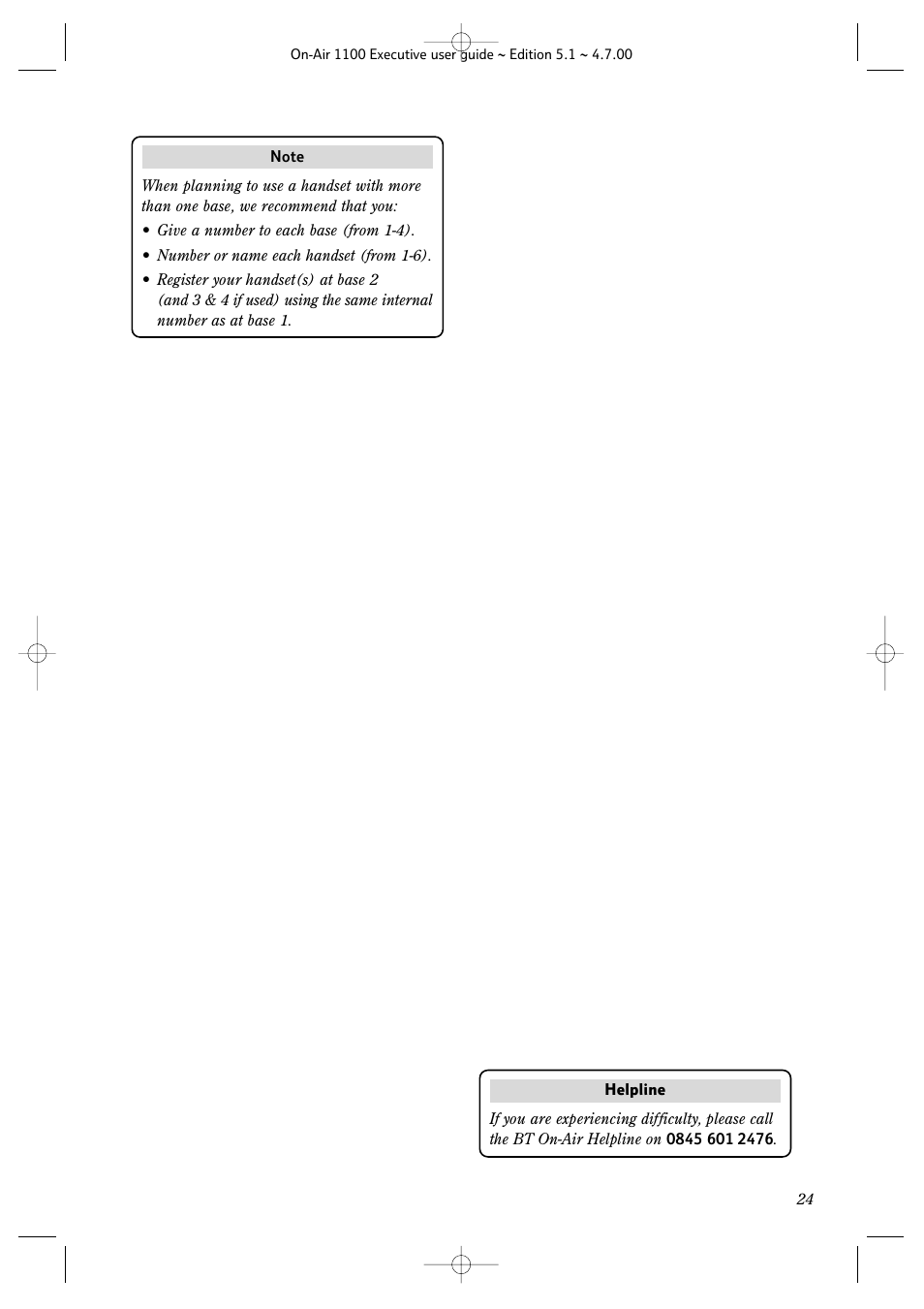 BT classic 1100 Executive User Manual | Page 24 / 30