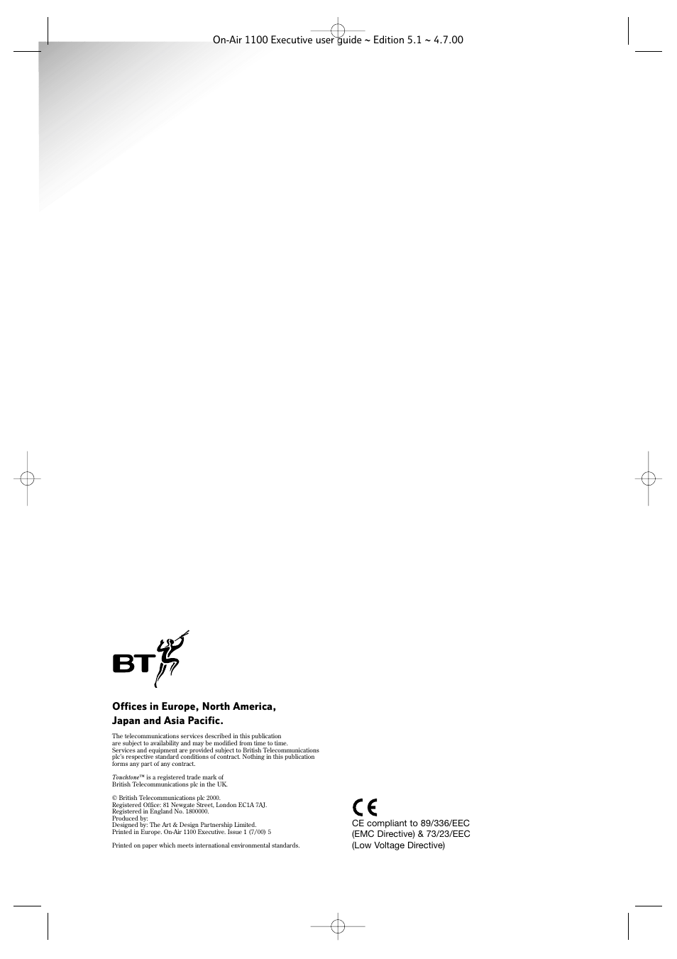 BT classic 1100 Executive User Manual | Page 30 / 30