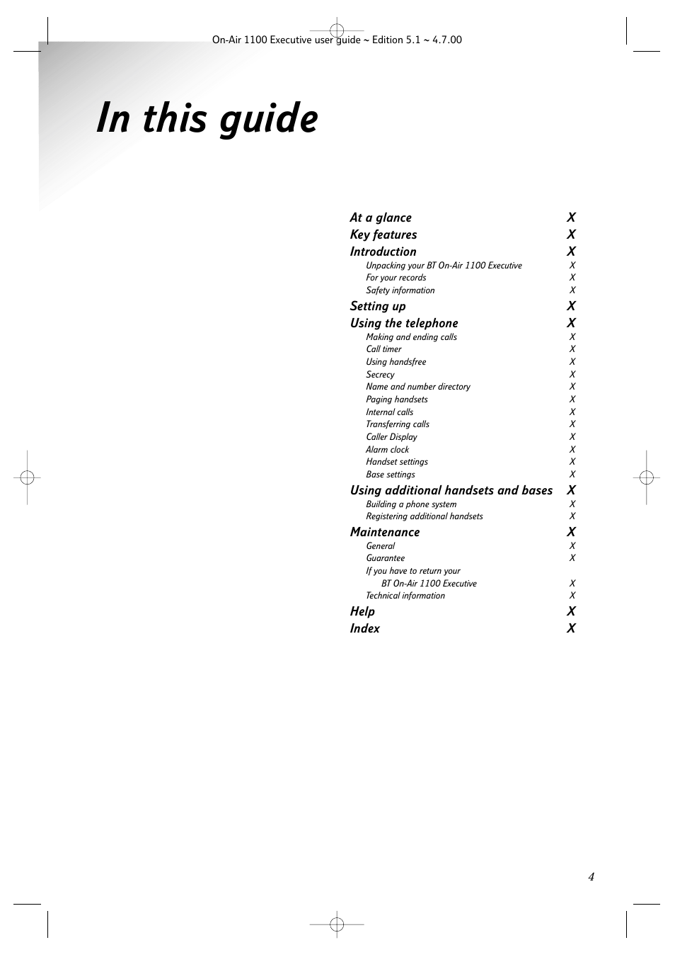 BT classic 1100 Executive User Manual | Page 4 / 30