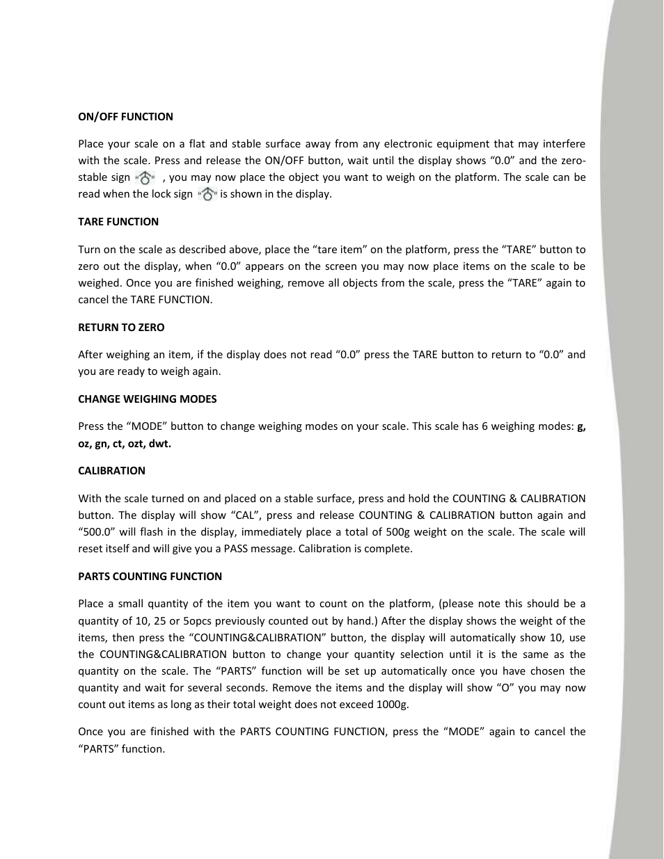 US Balance US-MINIBENCH 1000g x 0.1g User Manual | Page 3 / 4