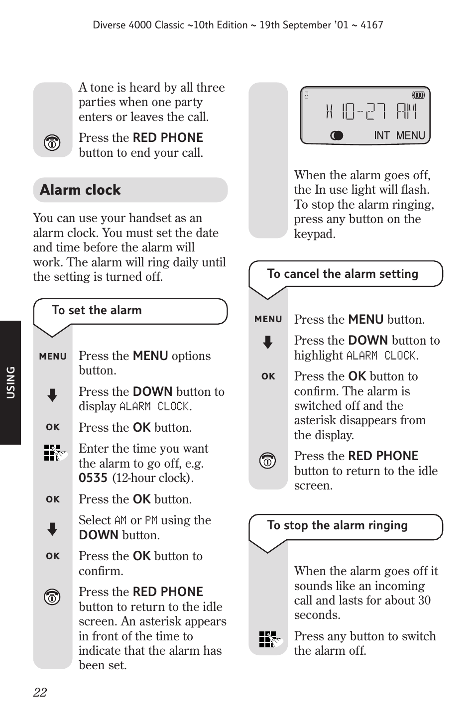 Alarm clock | BT 4000 Classic User Manual | Page 24 / 47