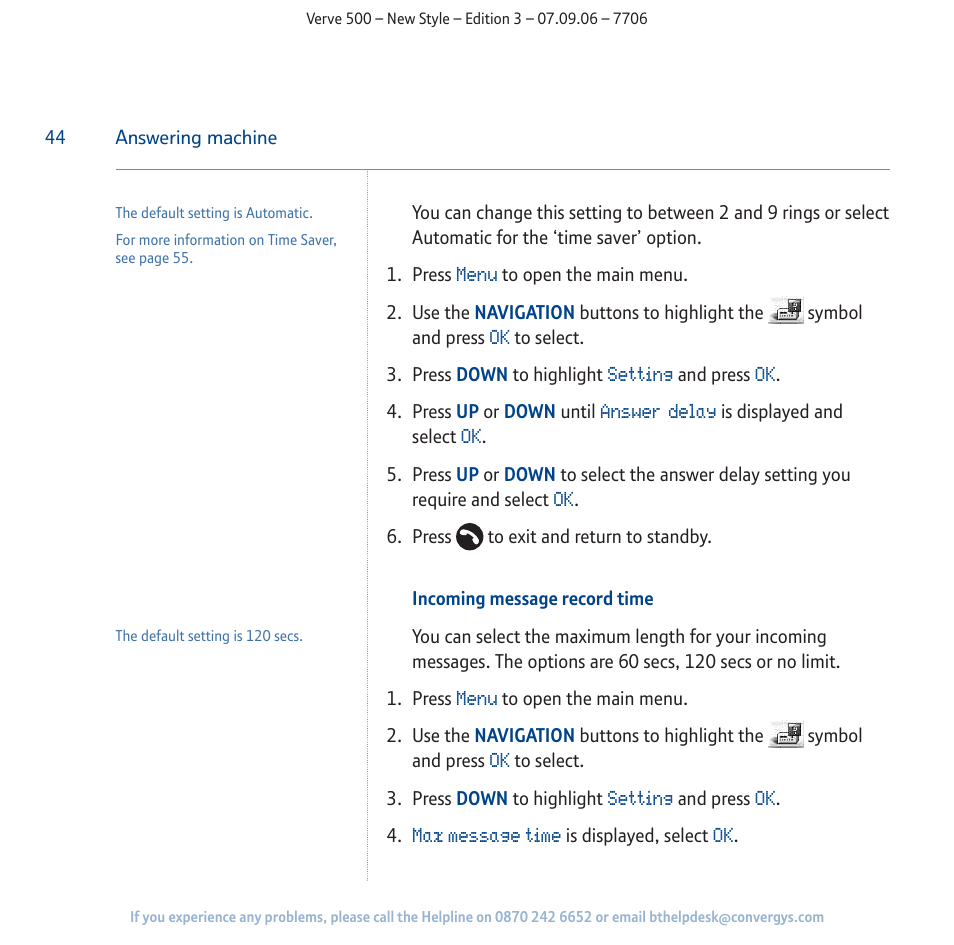 BT 500 User Manual | Page 44 / 86