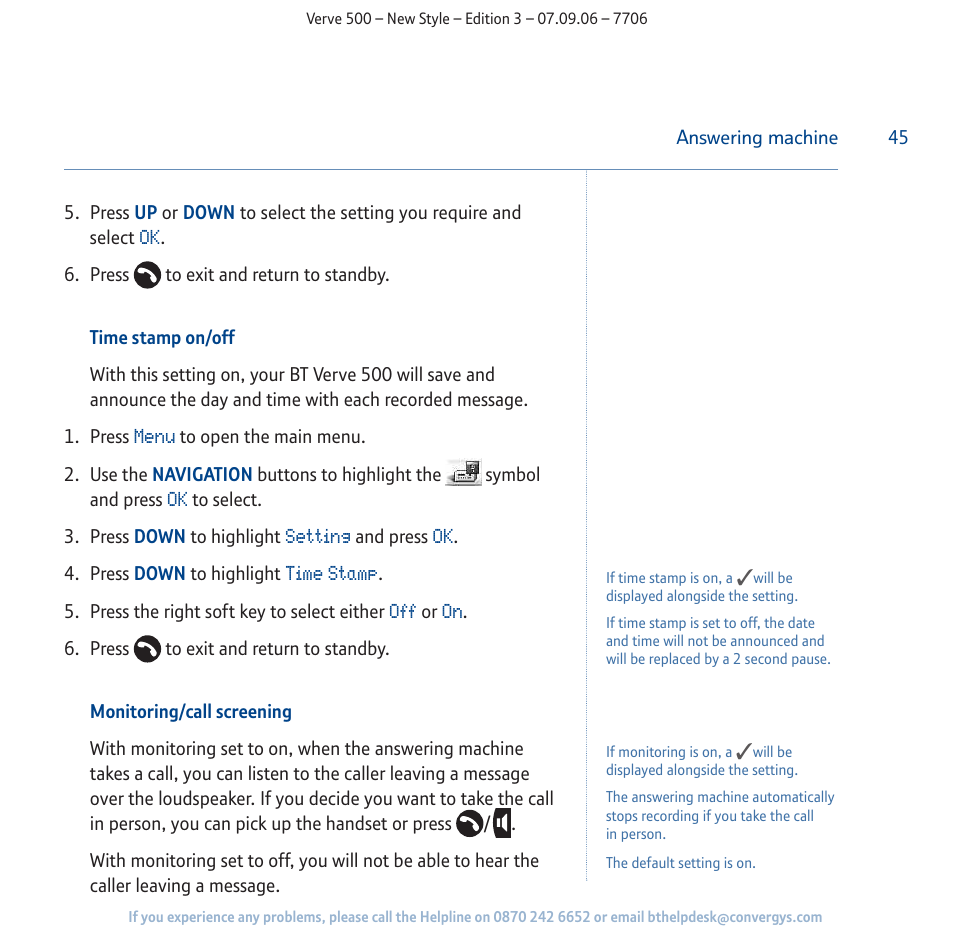 BT 500 User Manual | Page 45 / 86