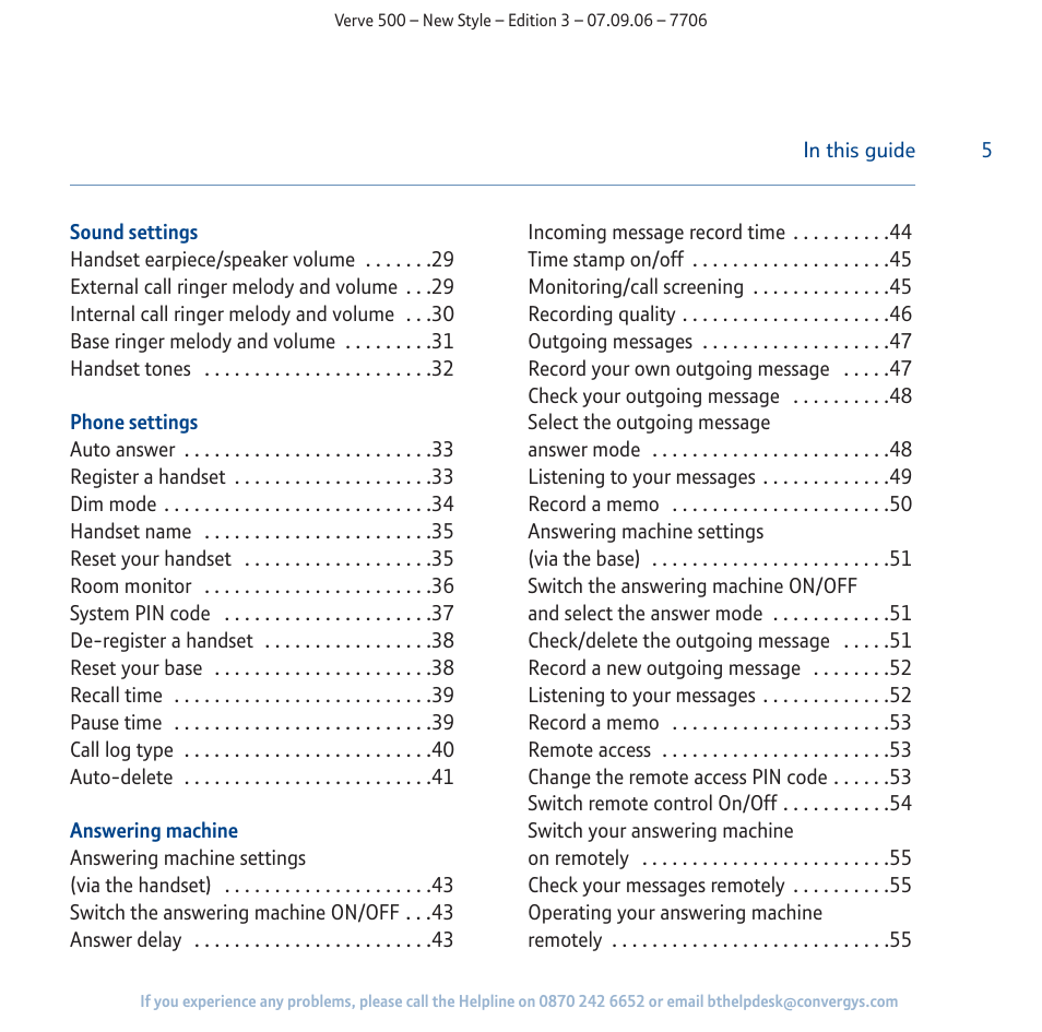BT 500 User Manual | Page 5 / 86