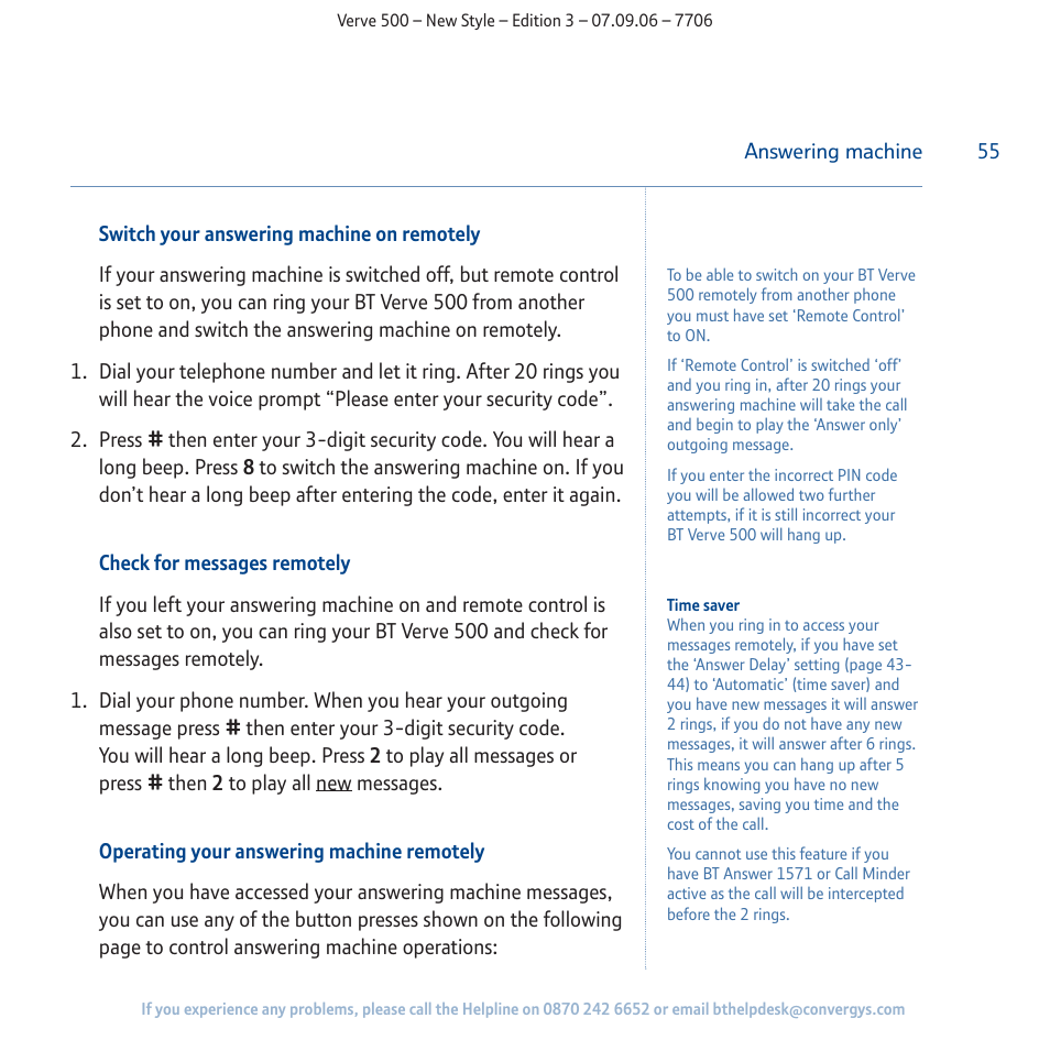 BT 500 User Manual | Page 55 / 86