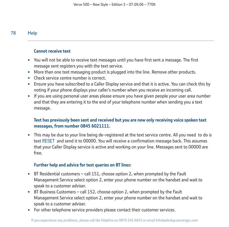 BT 500 User Manual | Page 78 / 86