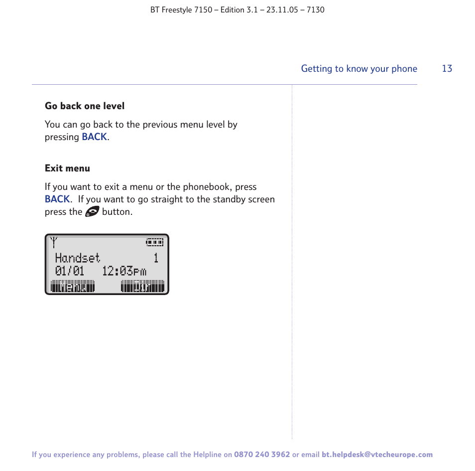 BT 7150 User Manual | Page 13 / 80