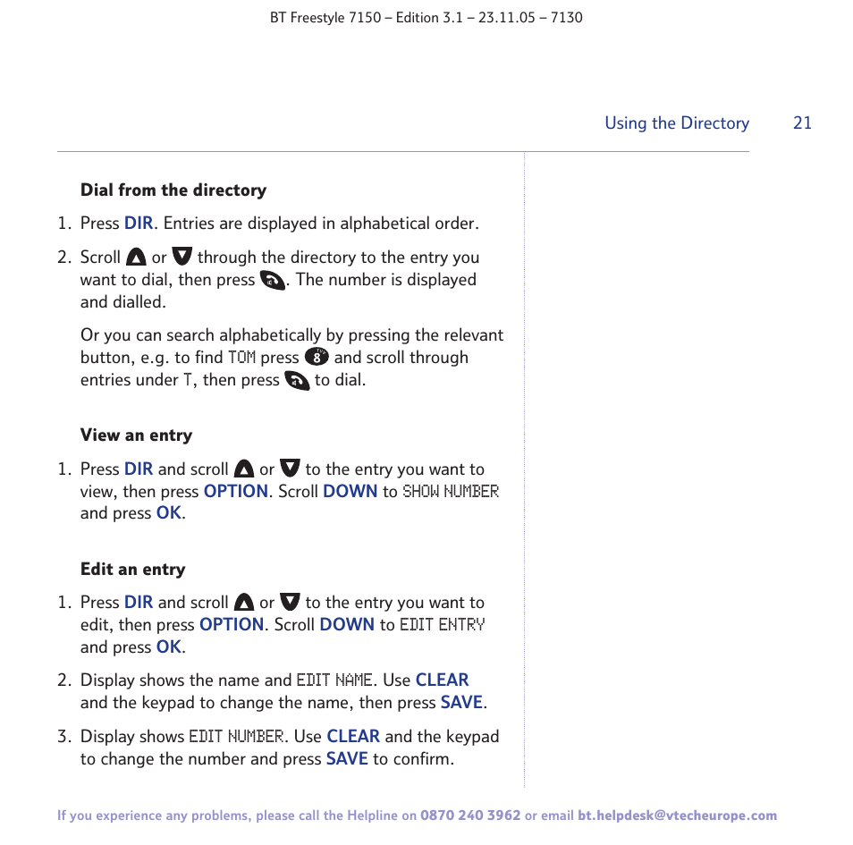 BT 7150 User Manual | Page 21 / 80