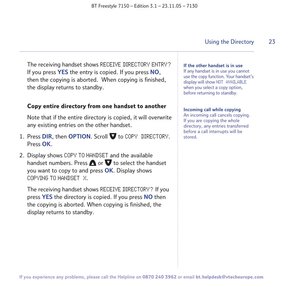 BT 7150 User Manual | Page 23 / 80