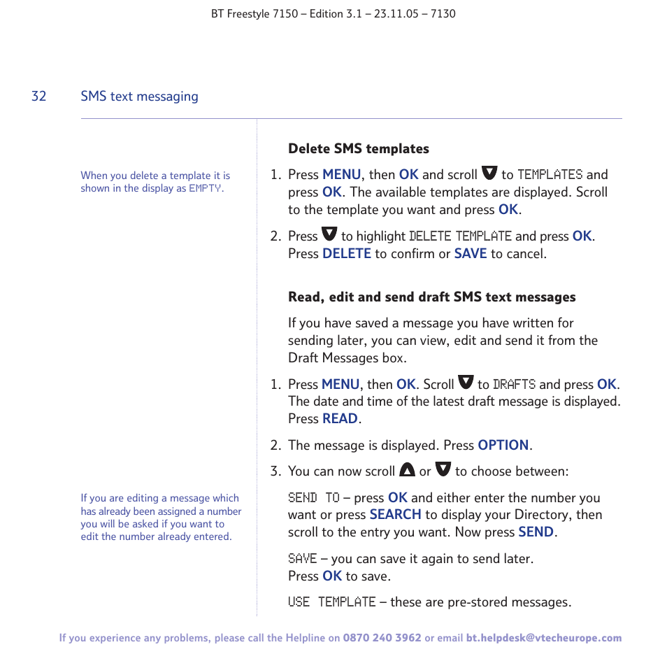 BT 7150 User Manual | Page 32 / 80